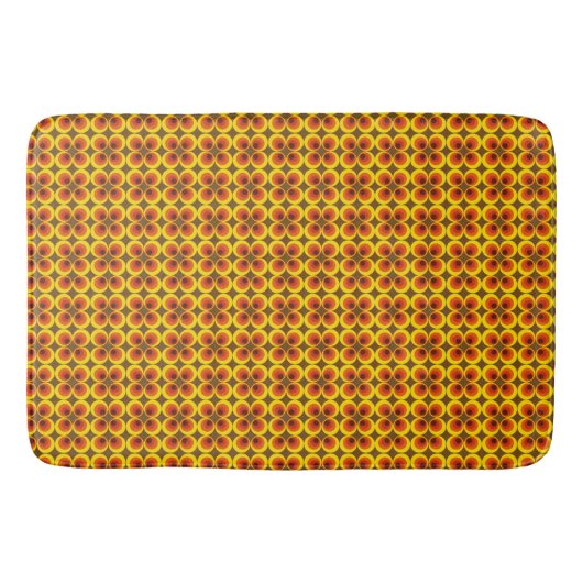 Retro Polka Dot Pattern 60s 70s Funky Badmat (Voorkant)