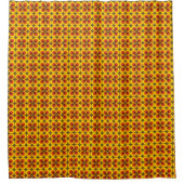 Retro Polka Dot Pattern 60s 70s Funky Douchegordijn (Voorkant)