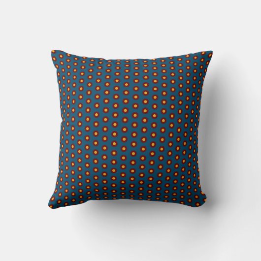 Retro Polka Dot Pattern 70's Funky Kussen (Achterkant)