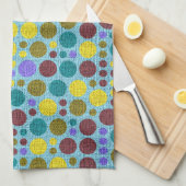 Retro Polka Dot Pattern #9 Theedoek (Quarter Fold)