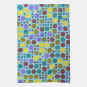 Retro Polka Dot Pattern #9 Theedoek (Verticaal)