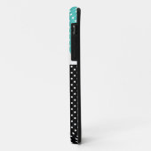 Retro Polka Dot w/Yorkie Case-Mate iPhone Case (Achterkant/links)