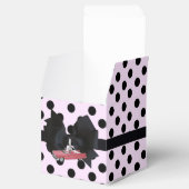 Retro Polka Dots Pink Bedankdoosjes (Geopend)