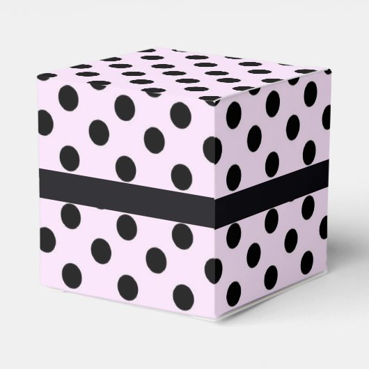 Retro Polka Dots Pink Bedankdoosjes (Achterkant)