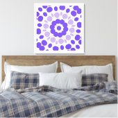 retro polka mandala canvas afdruk (Insitu (Slaapkamer))