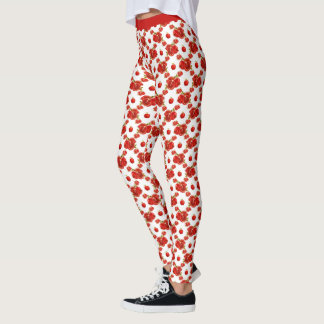 Retro Pomegranate Red Fruit Orchard Patroon Leggings