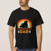 Retro Pomeranian Dad T-shirt (Voorkant)