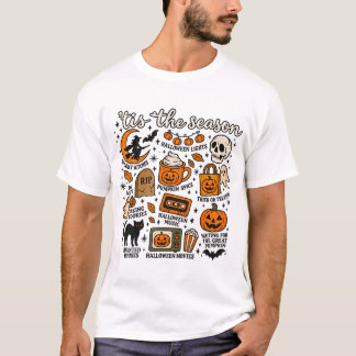 Retro Pompoen Kruiden Herfst T-shirt