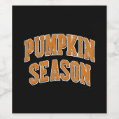 Retro Pompoen Seizoen Schattigee Herfst Gift Hallo Wijn Etiket (Enkel label)