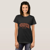 Retro Pompoen Spice Leopard Herfst Herfstliefhebbe T-shirt (Voorkant volledig)