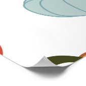 Retro Pompoen Thanksgiving Naadloos Patroon Poster (Hoek)