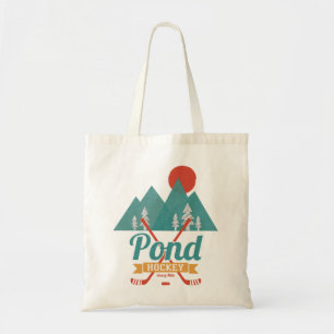 Retro Pond Hockey Tote Bag