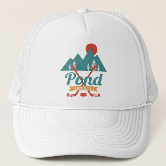 Retro Pond Hockey Trucker Pet (Voorkant)