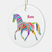 Retro Pony Keramisch Ornament (Links)