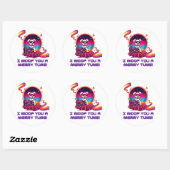 Retro Poochie Dreamscape Ronde Sticker (Vel)