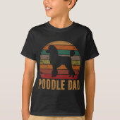 Retro Poodle Dad Dog Owner Pet Poodle T-shirt (Voorkant)