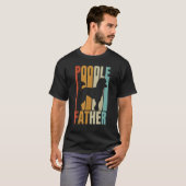 Retro Poodle Father Cool Dog Dad T-shirt (Voorkant volledig)