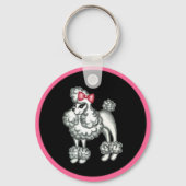 Retro Poodle-Sleutelhanger Sleutelhanger (Voorkant)