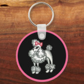Retro Poodle-Sleutelhanger Sleutelhanger (Voorkant)