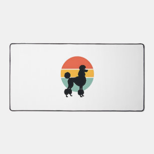 Retro Poodle Zonsondergang Retro Honden Silhouet C Bureaumat
