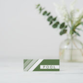 retro POOL Mini Visitekaartje (Staand voorkant)