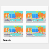 Retro Pool Party Stickers (Vel)