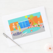 Retro Pool Party Stickers (Envelop)