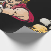 Retro Pool Speler  Biljart Sport Cadeaupapier (Hoek)