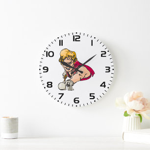 Retro Pool Speler  Biljart Sport Grote Klok