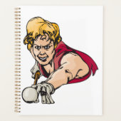 Retro Pool Speler Biljart Sport Planner (Voorkant)