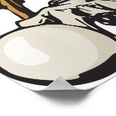 Retro Pool Speler Biljart Sport Poster (Hoek)