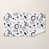 Retro Pop 1950 Stijlnostalgische grafische kaart Handdoek (Handdoek)