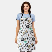 Retro Pop 1950 Stijlnostalgische grafische kaart Schort (Gedragen)