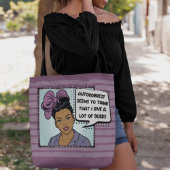 Retro Pop Art Autocorrect Eenden Phrase paarse bla Draagtas