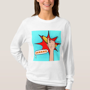 Retro Pop Art Banaan Comic Book Stijl T-shirt