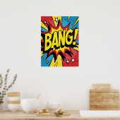 Retro Pop Art 'BANG ! ' Poster d'action (Cuisine)