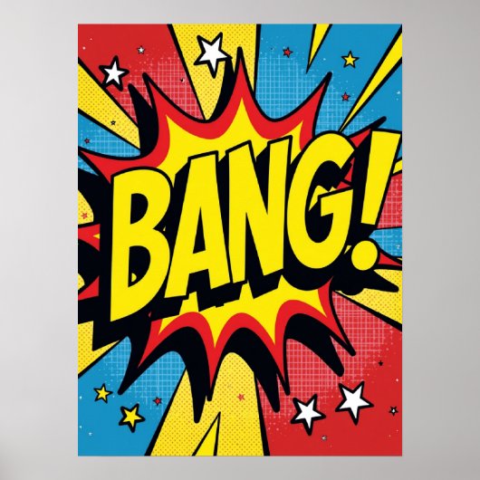 Retro Pop Art 'BANG ! ' Poster d'action (Devant)