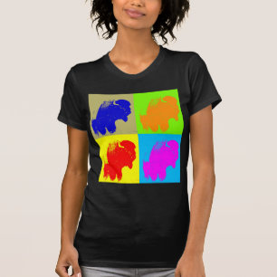 Retro Pop Art Bison Buffalo Kunstwerk T-shirt
