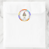 Retro Pop Art Chocolate Ice Cream Sundae Ronde Sticker (Tas)