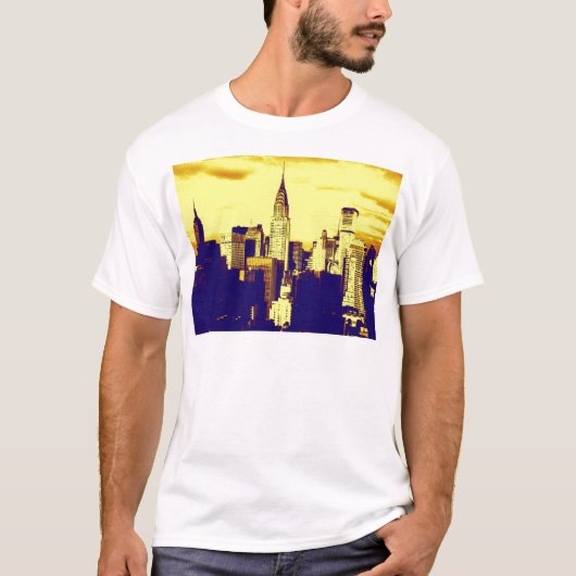 Retro Pop Art Comic New York City T-shirt (Voorkant)
