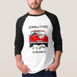 Retro Pop Art de heer & Mrs. Alleen getrouwd T-shirt