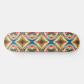 Retro Pop Art Geometric Color Block Pattern Skateboard (Horizontaal)