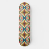 Retro Pop Art Geometric Color Block Pattern Skateboard (Voorkant)