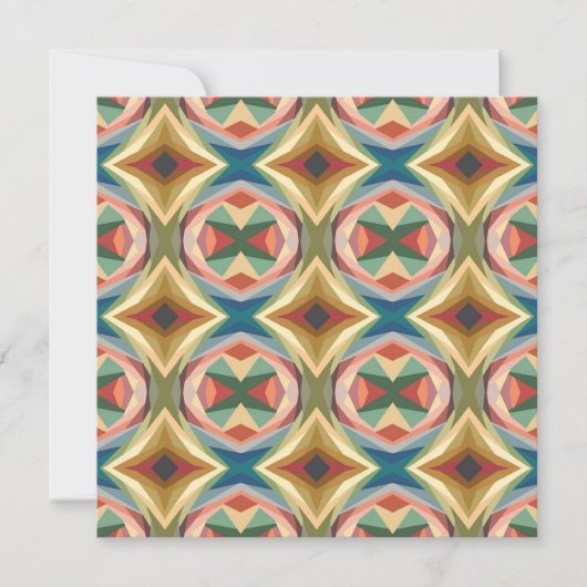 Retro Pop Art Geometrisch Kleurblokpatroon Kaart (Voorkant)