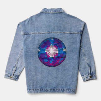 Retro Pop Art Geometrische Gespiegelde Discobal Denim Jacket