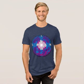 Retro Pop Art Geometrische Gespiegelde Discobal Tri-Blend Shirt