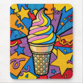 Retro Pop Art Ijsje Muismat (Voorkant)