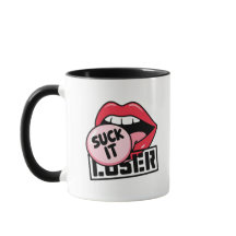 Retro Pop Art Lips met Sassy "Suck It Loser"