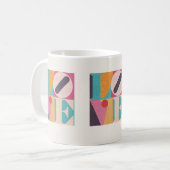 Retro Pop Art LOVE – Valentine’s Day Coffee Mug (Devant gauche)