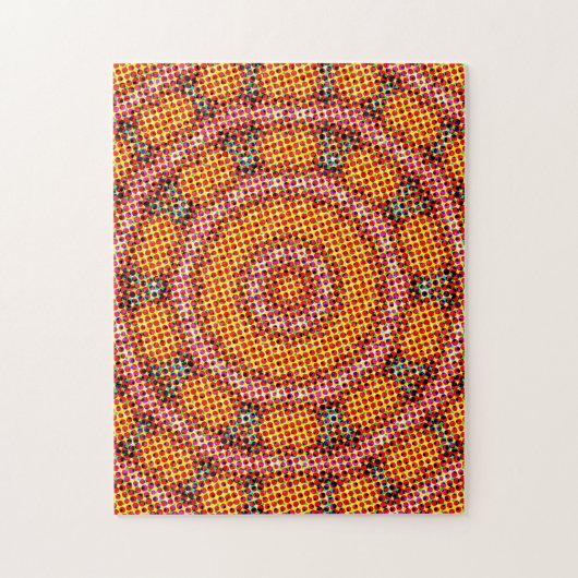 Retro Pop Art Mandala Jigsaw Puzzle (Vertical)